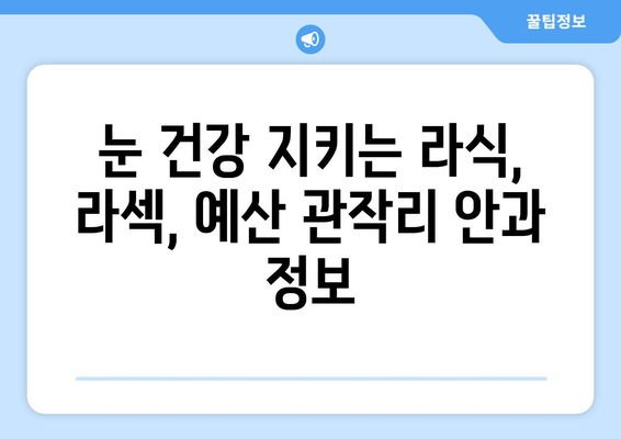 충청남도 예산군 관작리 라식 잘하는 곳| 믿을 수 있는 안과 찾기 | 라식, 라섹, 안과 추천, 시력 교정