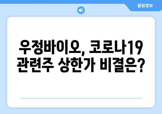 코로나19 관련주 우정바이오 상한가! 배경 분석과 투자 전략 | 바이오, 제약, 주식, 투자